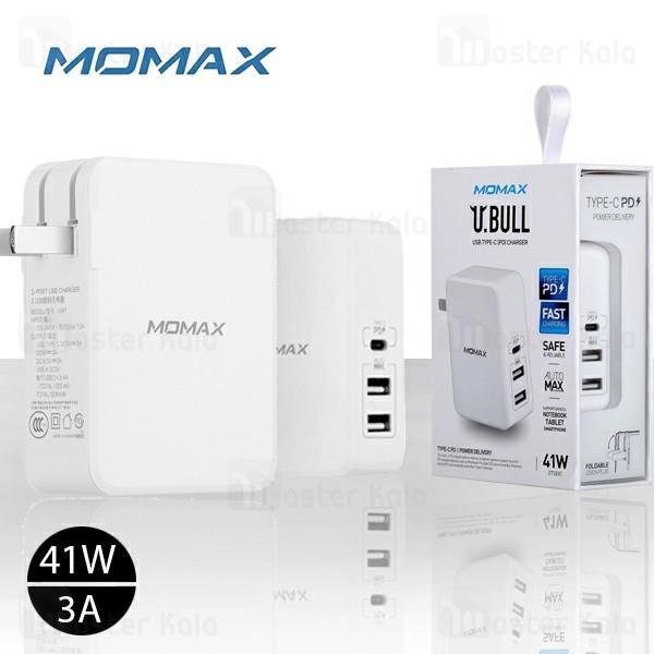 شارژر دیواری فست شارژ Momax UM7 U BULL Type-C PD Charger با توان 41 وات